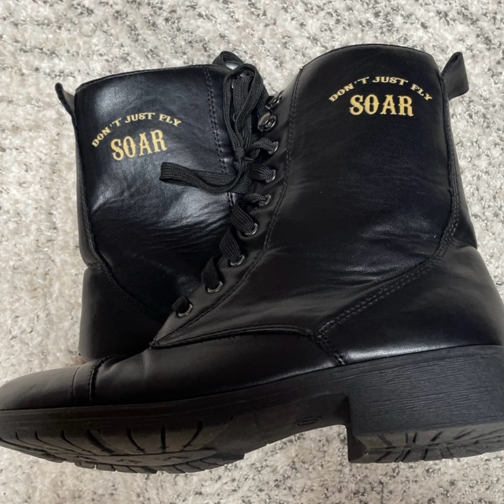 DISNEY Vegan leather “Don’t Just Fly, Soar” boots